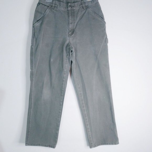 SOREL Grayish Olive Mens Carpenter Style Canvas Work/Outdoor Jeans SZ 32x30x11.5 - Picture 3 of 7